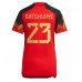 Billige Belgien Michy Batshuayi #23 Hjemmebane Fodboldtrøjer Dame VM 2022 Kortærmet